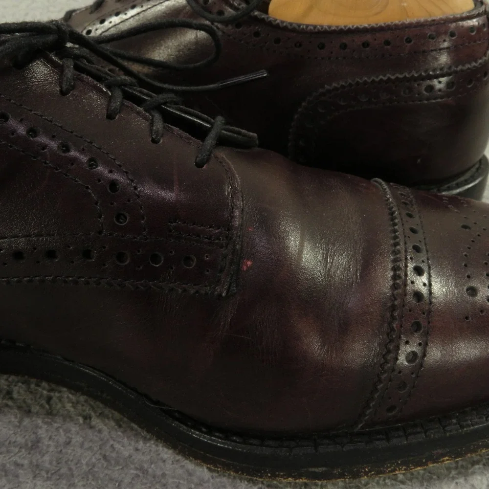 Allen Edmonds Shoes Men 8 3E Oxblood Lexington Derby Cap Toe Oxford Dress Shoe